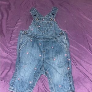GAP Factory Blue and Pink Overalls Classic Bib Style